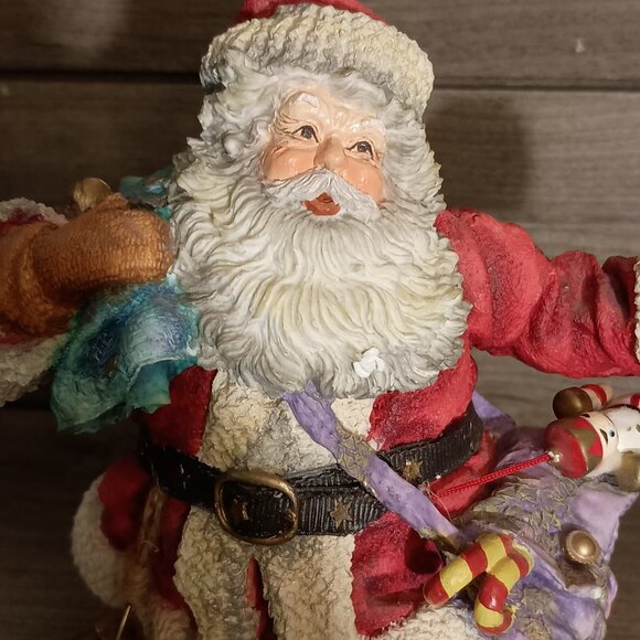 Department 56 In The Spirit Santa Claus Carrying Toy Bag Sculpture 8" Tall - Picture 3 of 13